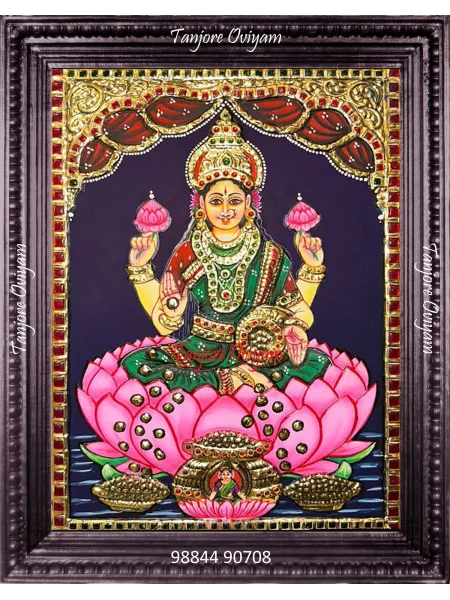 Goddess Mahalkshmi Tanjore painting